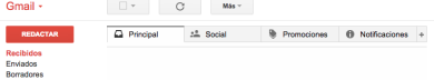 Configuración por defecto de la bandeja de entrada de Gmail